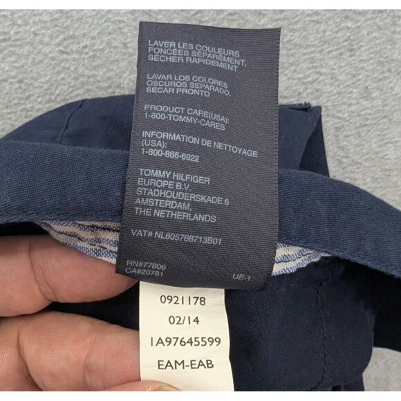 Tommy Hilfiger Capri Pants Womens 16 Navy Cargo Cropped Zip Fly Pockets 802251 - Picture 14 of 14